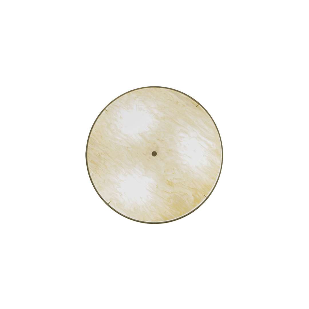 Cilindro 3 Light 36" Wide Semi-Flush Drum Ceiling Fixture with Honey Shade - Nickel Finish
