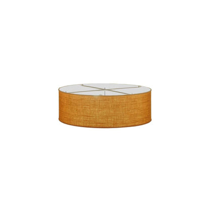 Cilindro 3 Light 36" Wide Semi-Flush Drum Ceiling Fixture with Copper Burlap Shade - Nickel Finish
