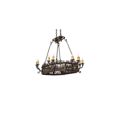 Long Conques 12 Light 50" Wide Taper Candle Style Chandelier