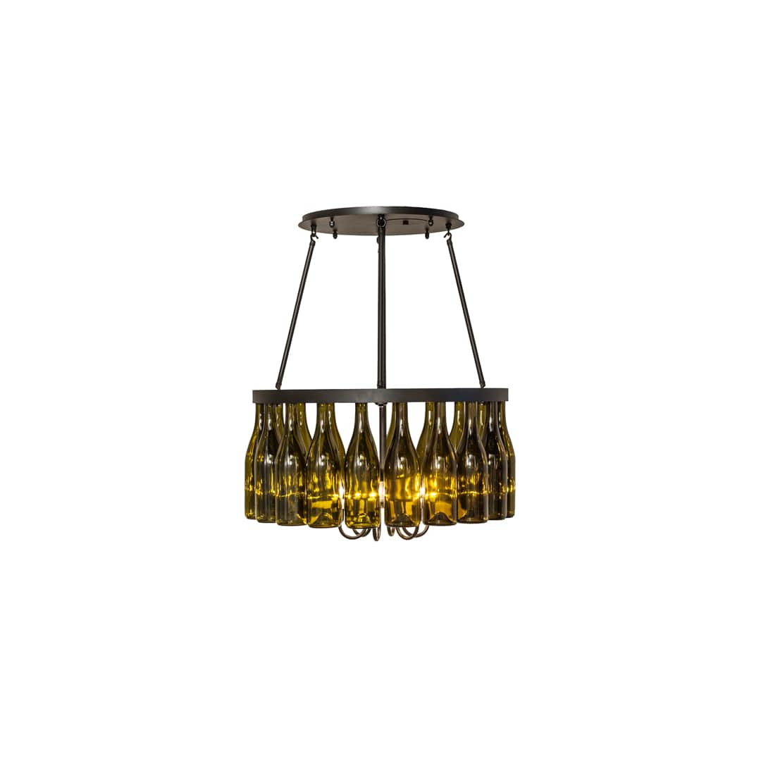 Tuscan Vineyard 6 Light 36" Wide Semi-Flush Drum Ceiling Fixture