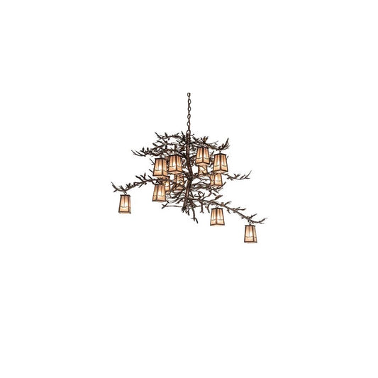 Pine Branch 12 Light 52" Wide Chandelier
