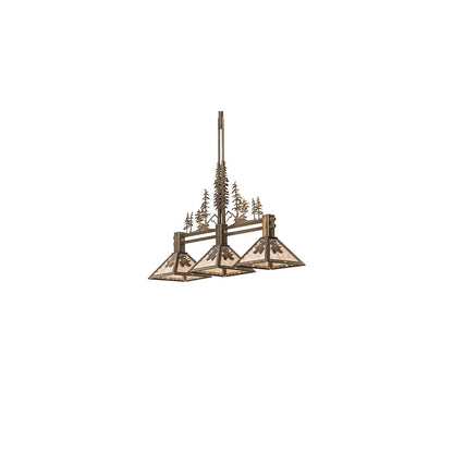 3 Light 45" Wide Linear Pendant