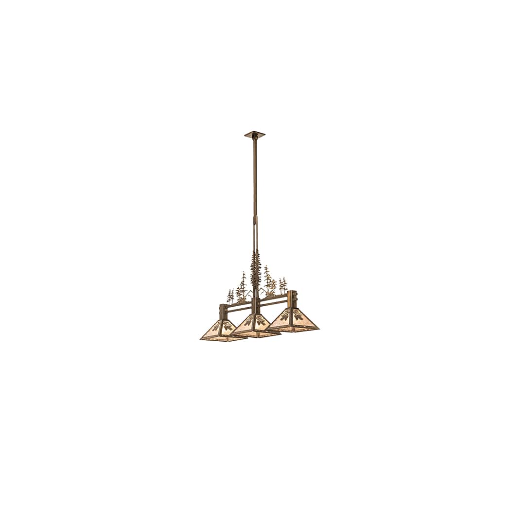 3 Light 45" Wide Linear Pendant
