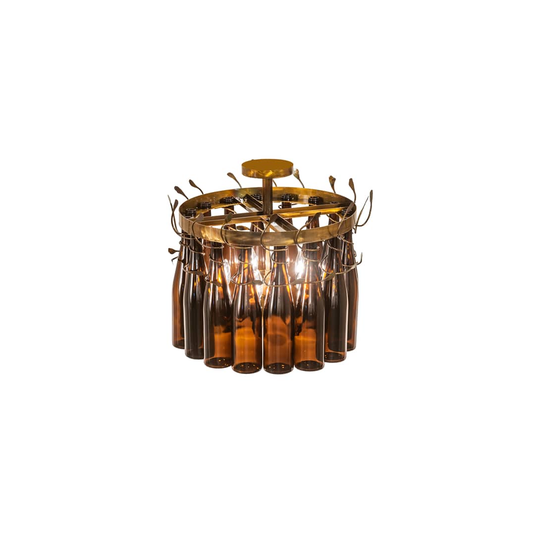 Tuscan Vineyard 5 Light 19" Wide Semi-flush Ceiling Fixture