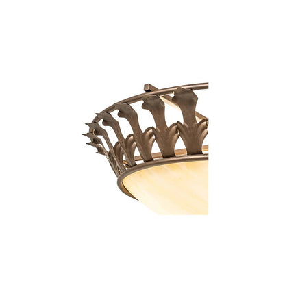 Hampton 4 Light 30" Wide Semi-Flush Bowl Ceiling Fixture - Tyler Bronze Finish