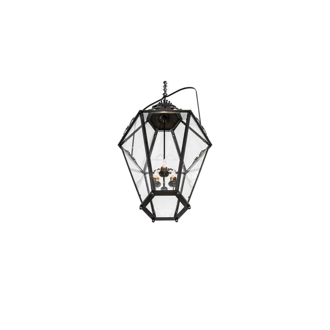 3 Light 26" Wide Taper Candle Pendant