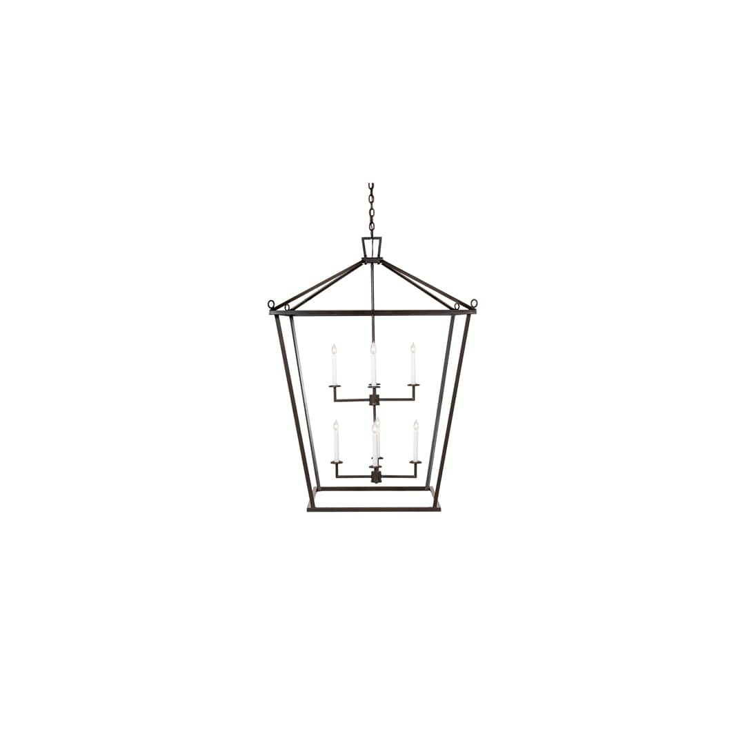 8 Light 51" Wide Taper Candle Pendant