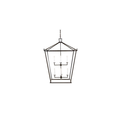 8 Light 51" Wide Taper Candle Pendant