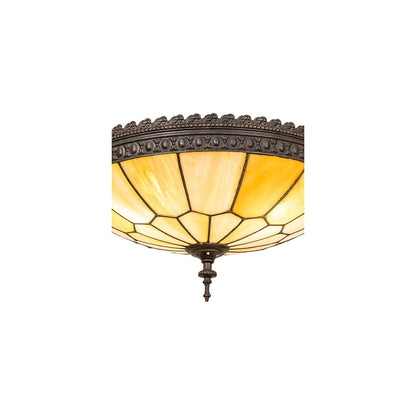 Vincent Honeycomb 3 Light 15" Wide Semi-Flush Bowl Ceiling Fixture - Dark Roast Finish