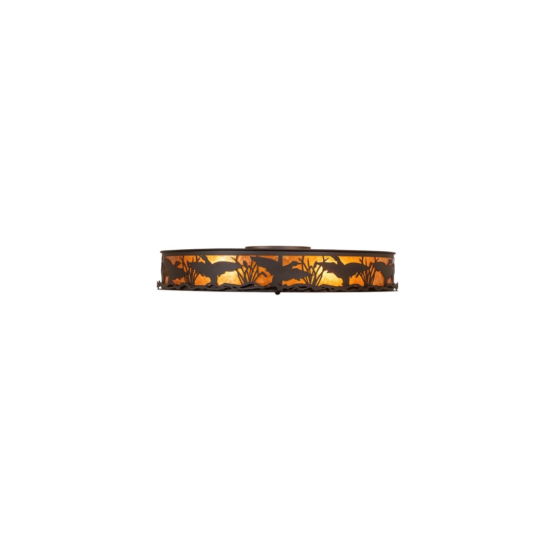 Ducks in Flight 4 Light 40" Wide Semi-Flush Drum Ceiling Fixture