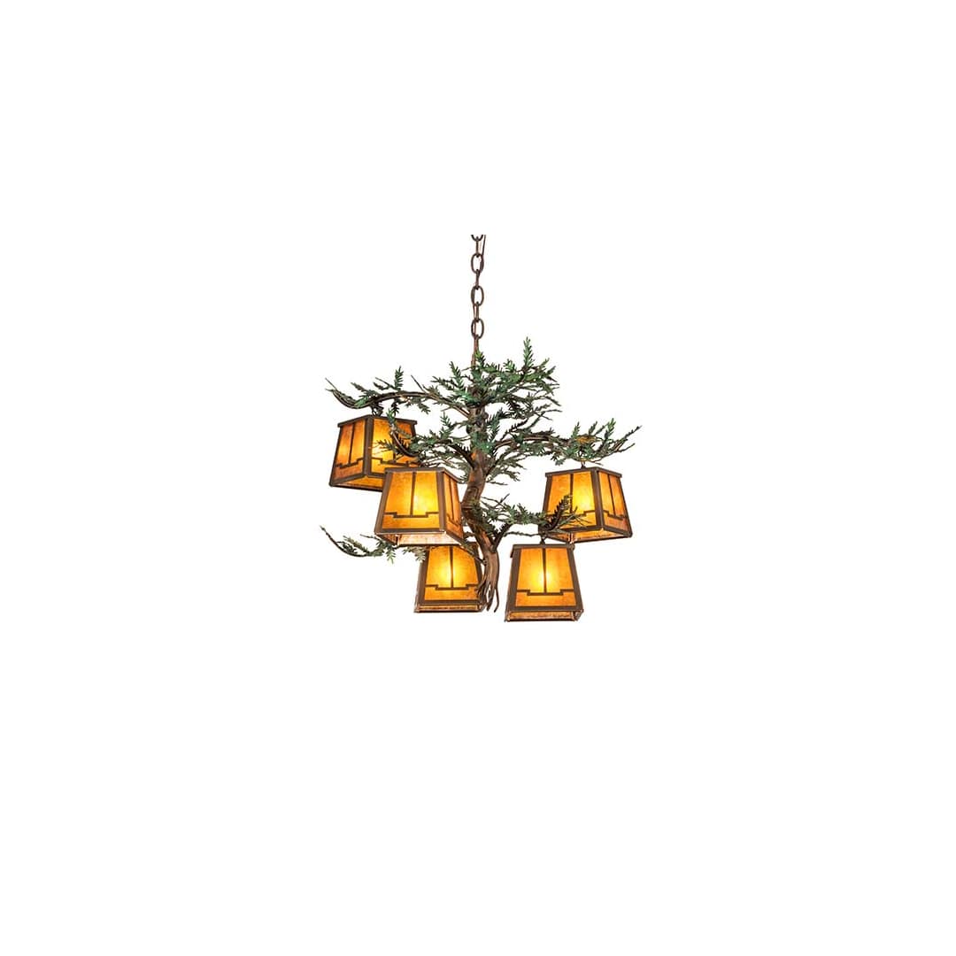 Pine Branch 5 Light 29" Wide Chandelier