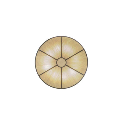 Cilindro 8 Light 48" Wide Semi-Flush Drum Ceiling Fixture with Natural Shade - Nickel Finish