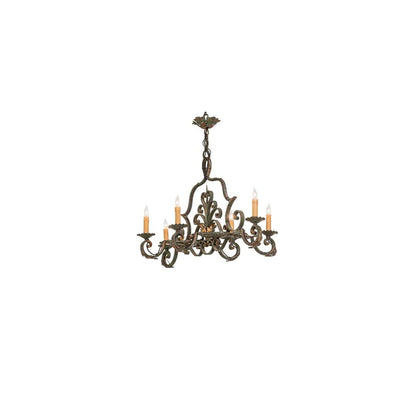 Long Rosalie 6 Light 25" Wide Taper Candle Style Chandelier