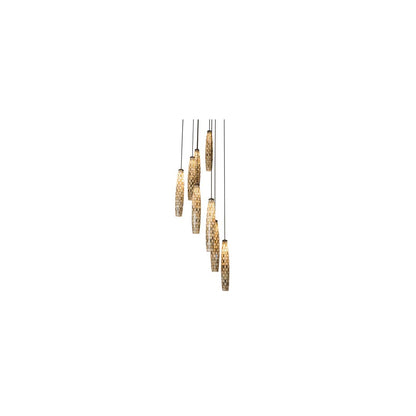 8 Light 48" Wide Multi Light Pendant