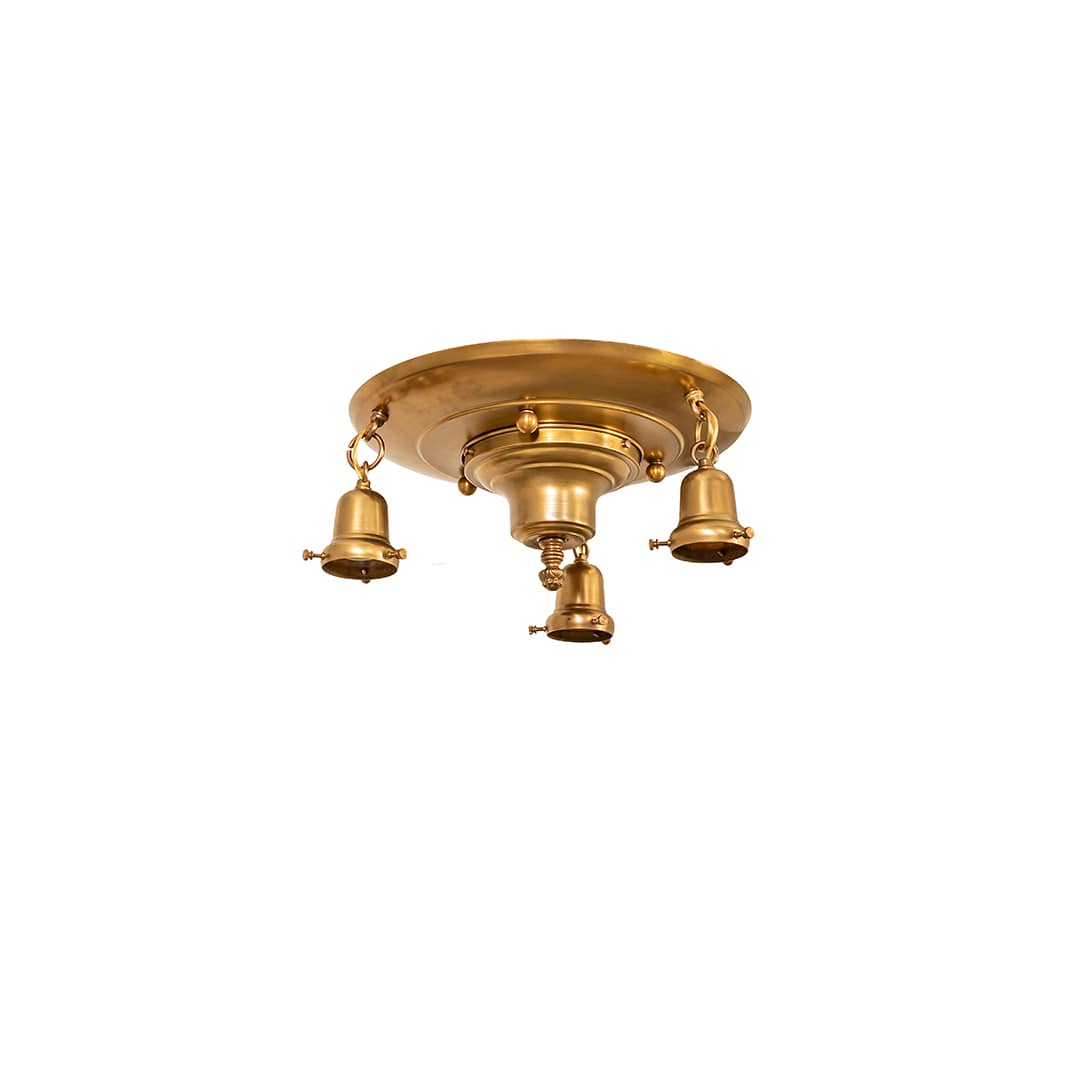 Revival Favrile 3 Light 18" Wide Semi-Flush Ceiling Fixture