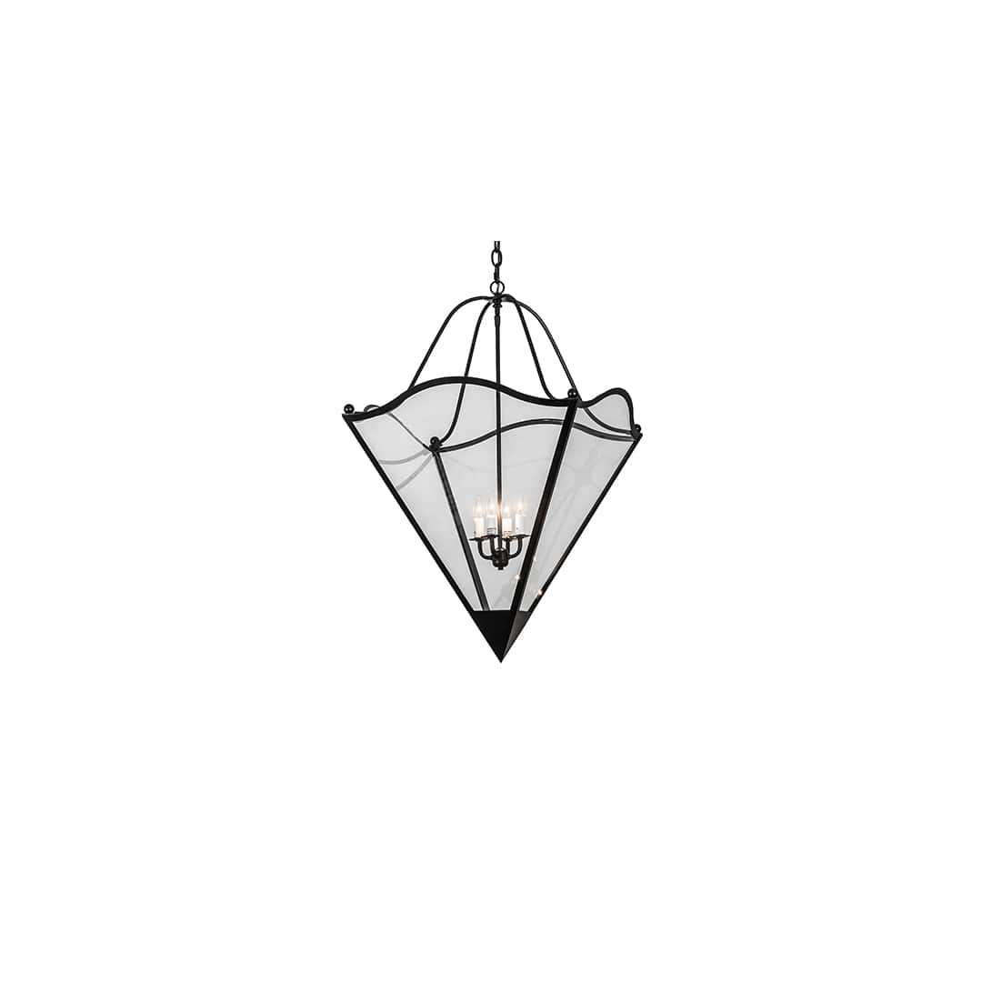 4 Light 30" Wide Taper Candle Pendant