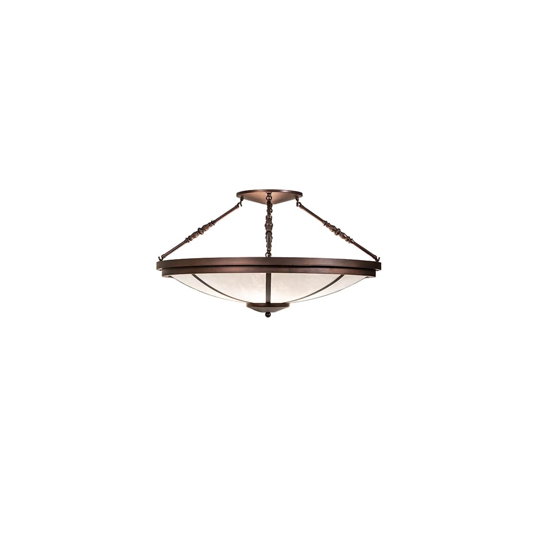 Commerce 6 Light 36" Wide Semi-Flush Bowl Ceiling Fixture - Mahogany Bronze Finish