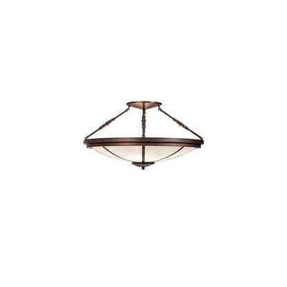 Commerce 6 Light 36" Wide Semi-Flush Bowl Ceiling Fixture - Mahogany Bronze Finish