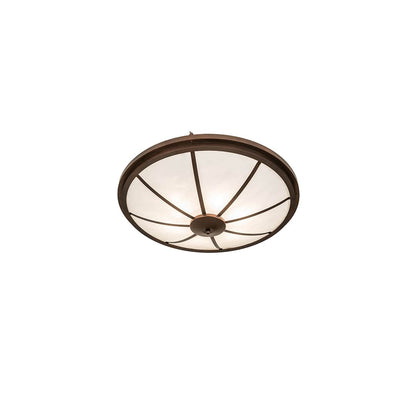 Commerce 6 Light 36" Wide Semi-Flush Bowl Ceiling Fixture - Mahogany Bronze Finish