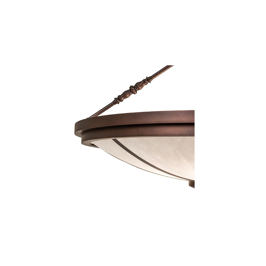 Commerce 6 Light 36" Wide Semi-Flush Bowl Ceiling Fixture - Mahogany Bronze Finish