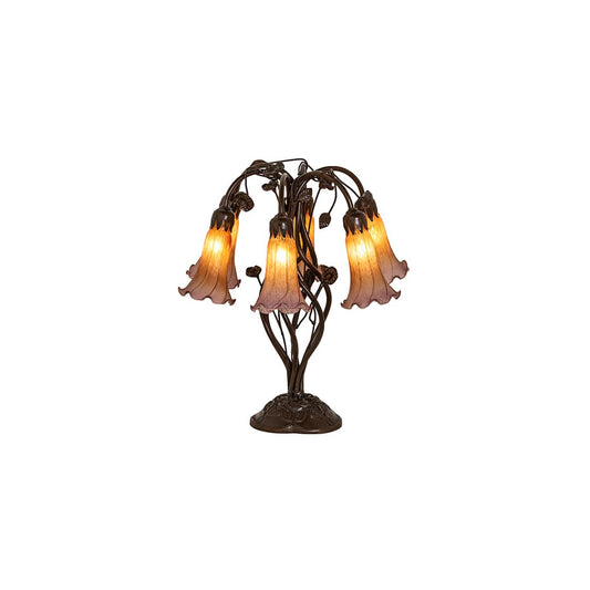 Tiffany Pond Lily 6 Light 19" Tall Buffet Table Lamp