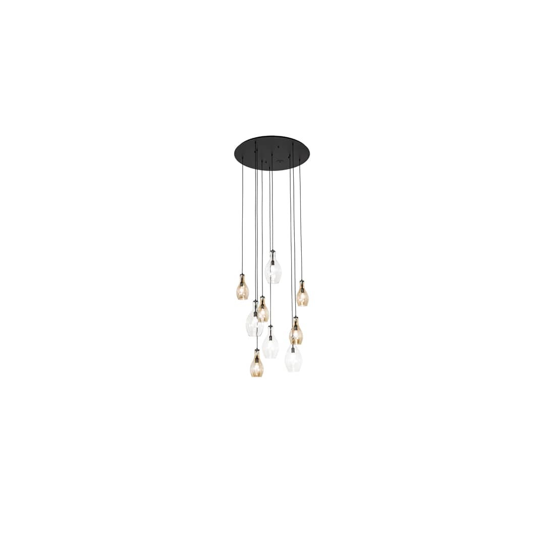 9 Light 45" Wide Multi Light Pendant