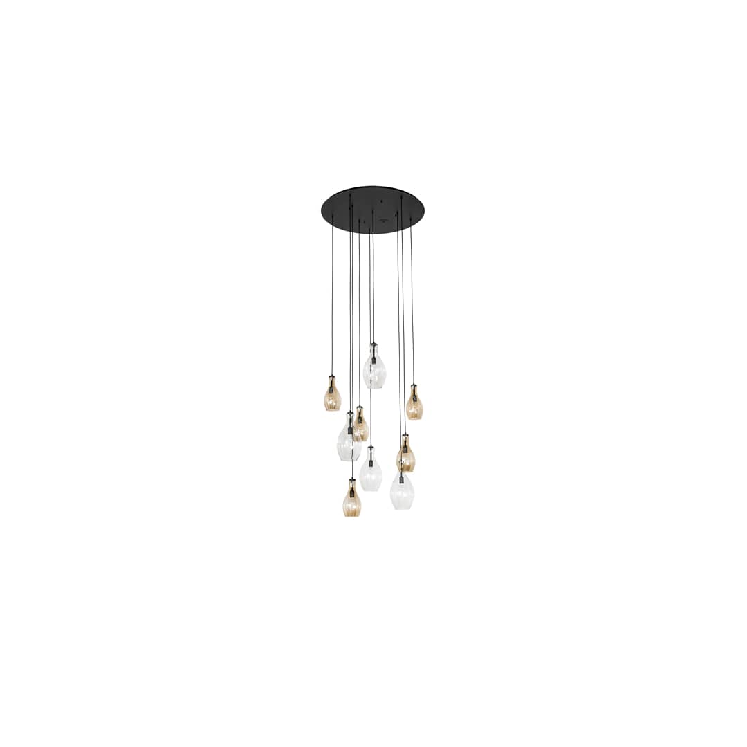 9 Light 45" Wide Multi Light Pendant