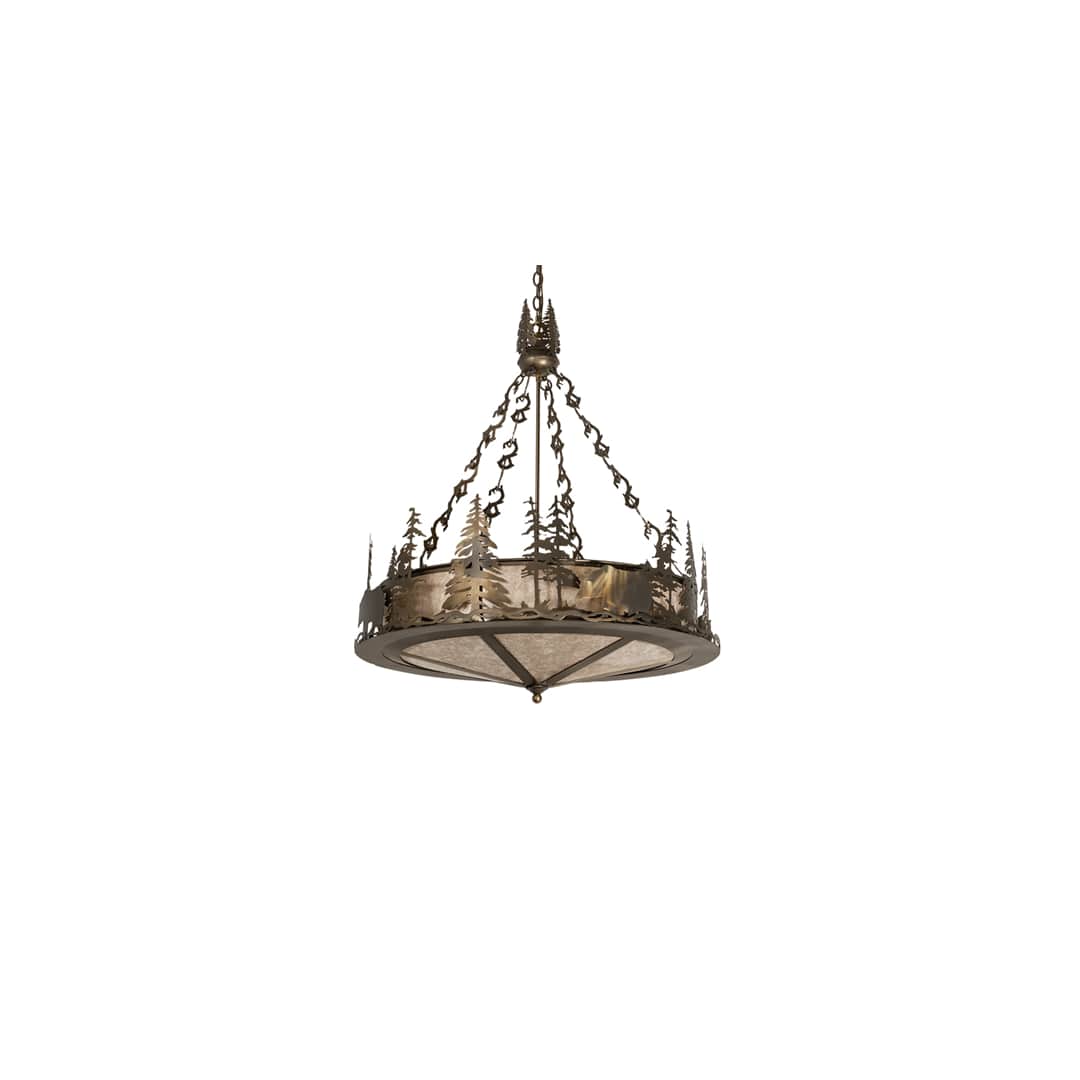 4 Light 24" Wide Abstract Pendant