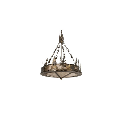 4 Light 24" Wide Abstract Pendant