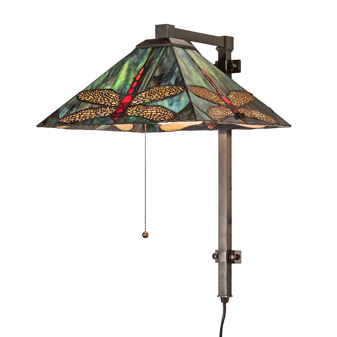 Prairie 20" Tall Wall Sconce with Stained Glass Shade