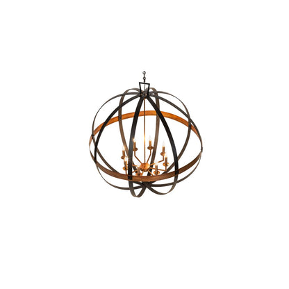 8 Light 42" Wide Taper Candle Pendant