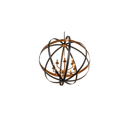 8 Light 42" Wide Taper Candle Pendant