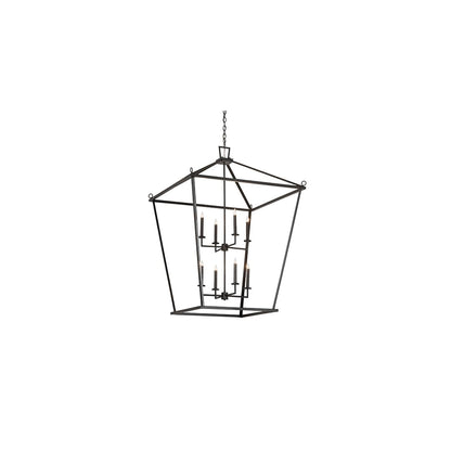 8 Light 51" Wide Taper Candle Pendant