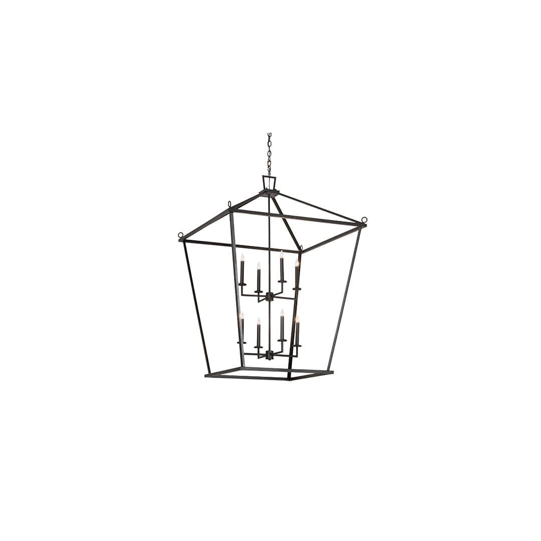 8 Light 51" Wide Taper Candle Pendant