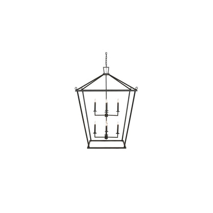 8 Light 51" Wide Taper Candle Pendant