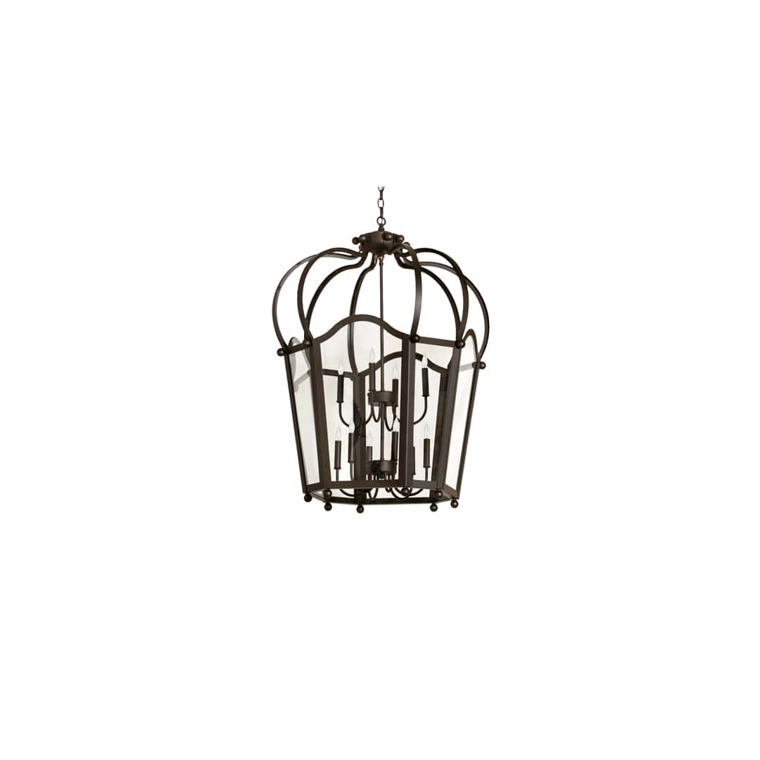 10 Light 33" Wide Taper Candle Pendant