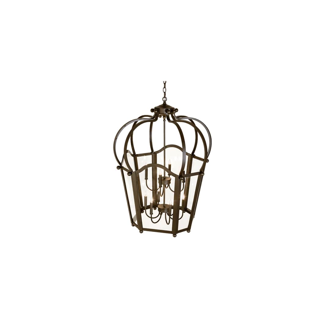 10 Light 33" Wide Taper Candle Pendant