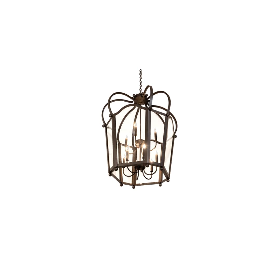 10 Light 33" Wide Taper Candle Pendant
