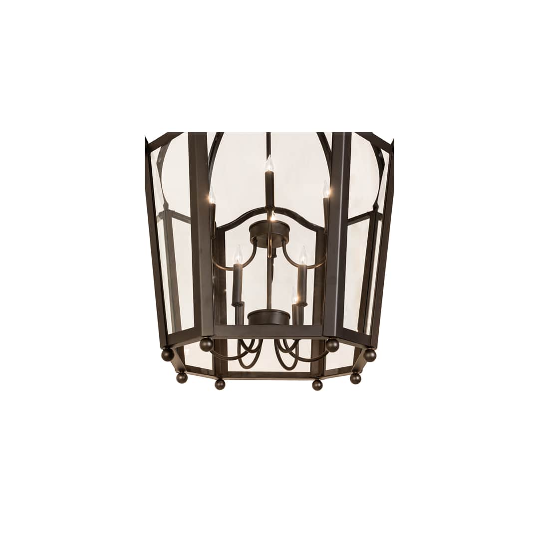 10 Light 33" Wide Taper Candle Pendant