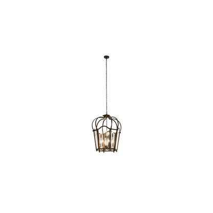 10 Light 33" Wide Taper Candle Pendant