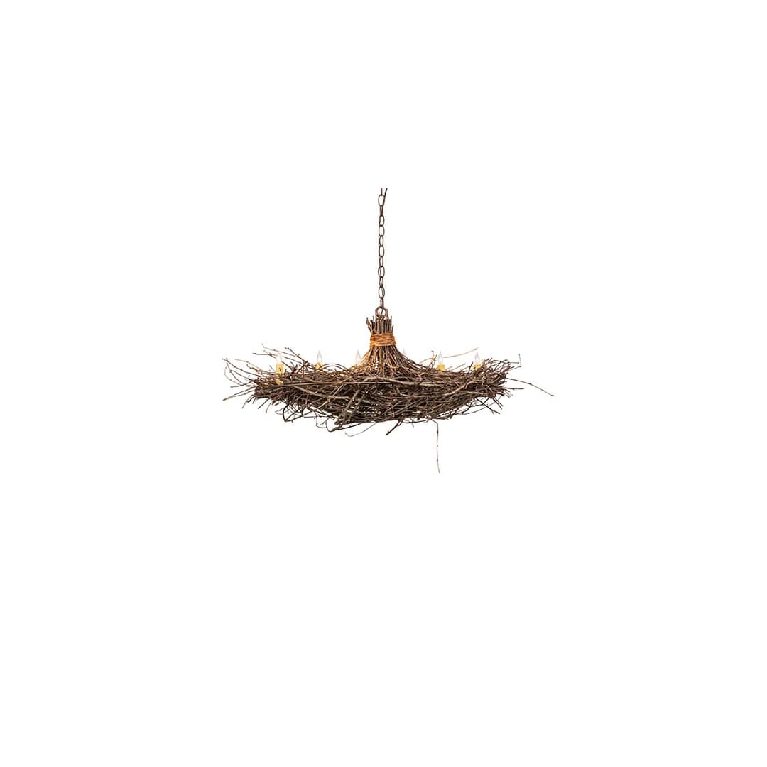 Long Twigs 6 Light 18" Wide Taper Candle Pendant