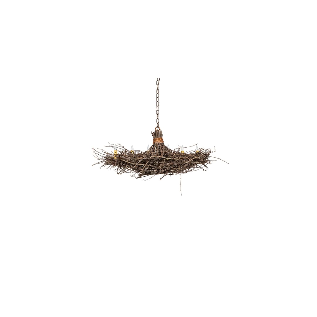Long Twigs 6 Light 18" Wide Taper Candle Pendant