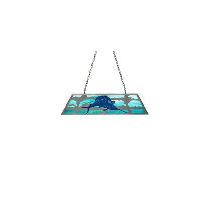 6 Light 48" Wide Linear Pendant