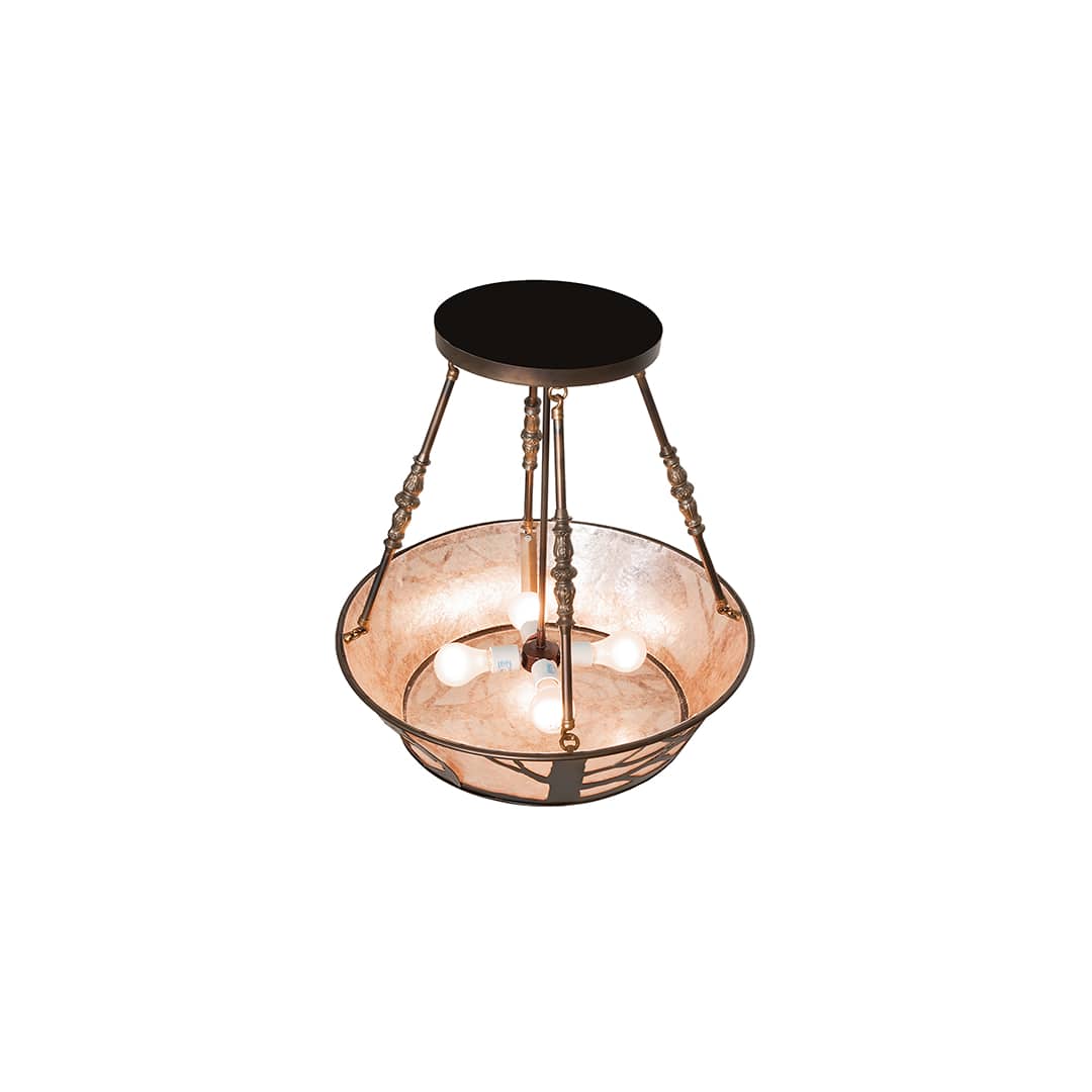 Leaping Trout 4 Light 22" Wide Semi-Flush Ceiling Fixture