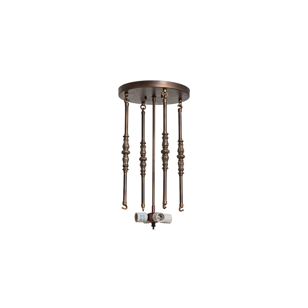 Leaping Trout 4 Light 22" Wide Semi-Flush Ceiling Fixture