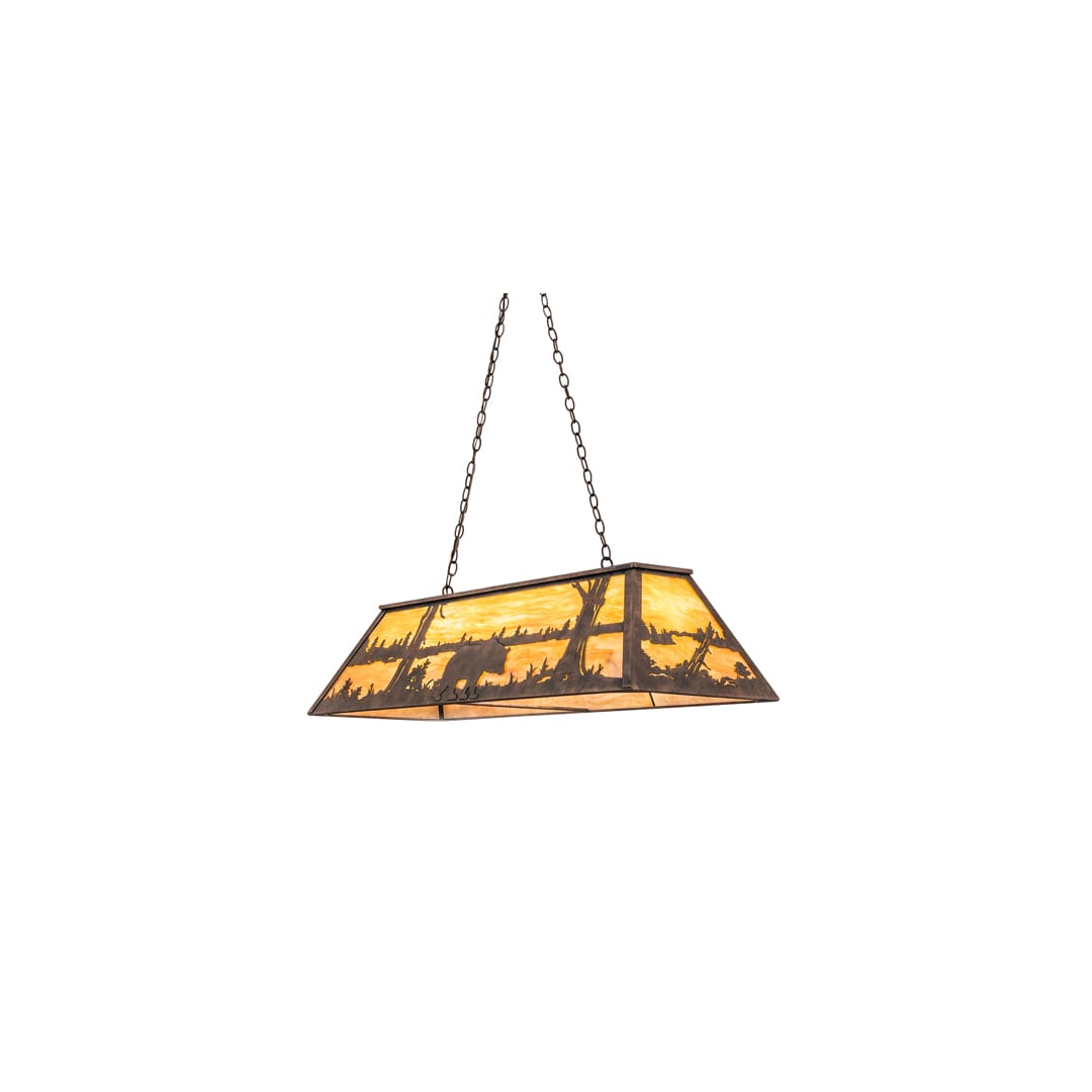 6 Light 48" Wide Billiard Linear Pendant