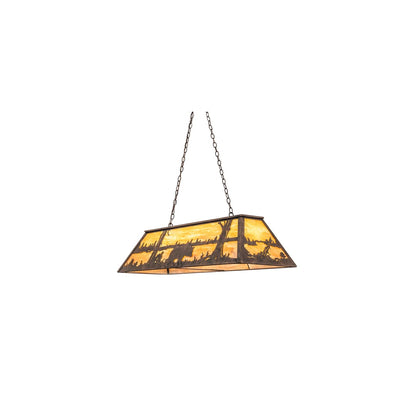 6 Light 48" Wide Billiard Linear Pendant