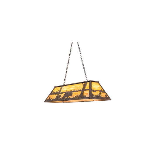 6 Light 48" Wide Billiard Linear Pendant