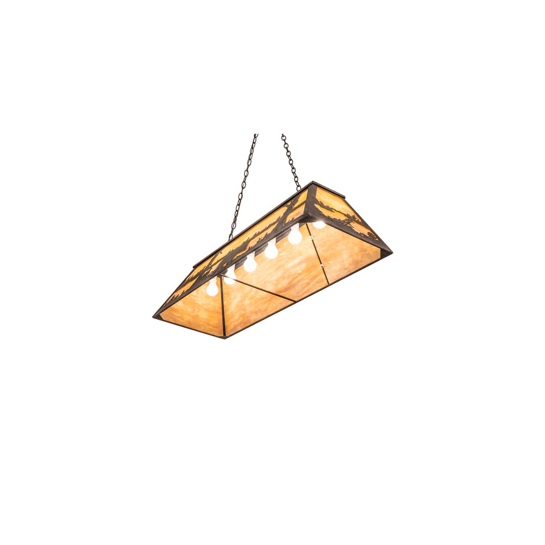 6 Light 48" Wide Billiard Linear Pendant