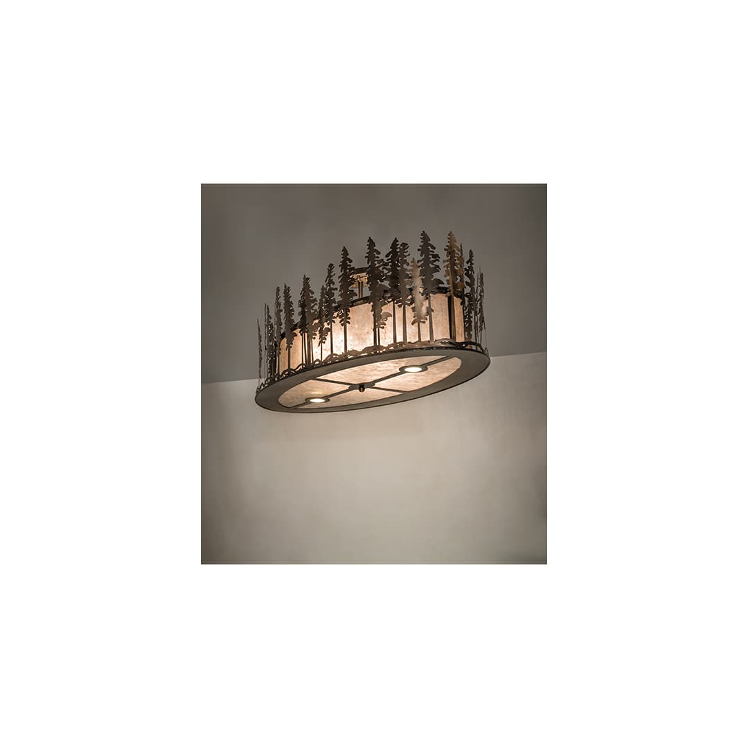 Tall Pines 6 Light 48" Wide Semi-Flush Ceiling Fixture